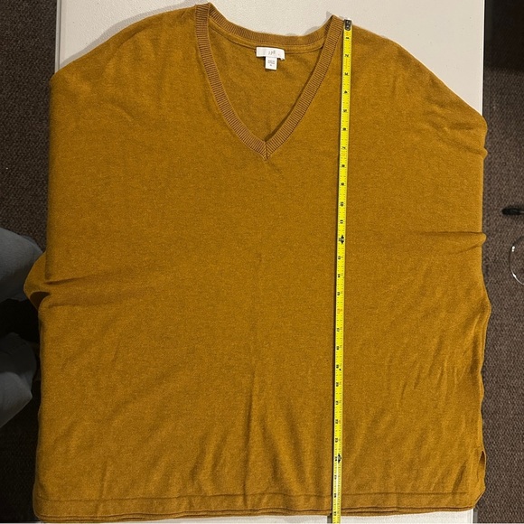 J. Jill Relaxed Fit Drop Shoulder Wool Blend Sweater Gold Melange XL - Picture 12 of 14